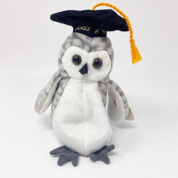 TY Vintage Class of ‘99 Owl "Wiser" Beanie Baby - Picture 11 of 11